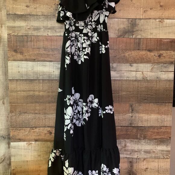 MM Couture by Miss Me black and white floral‎ strapless dress, small - Picture 15 of 15